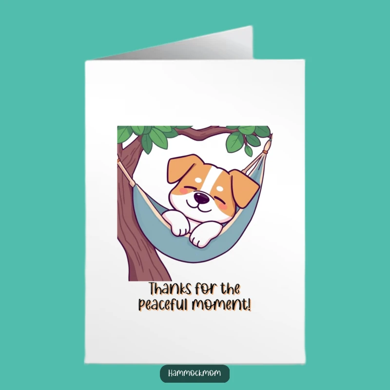 Free Printable Thank You Card: Serene Napping Dog - Downloadable Gift