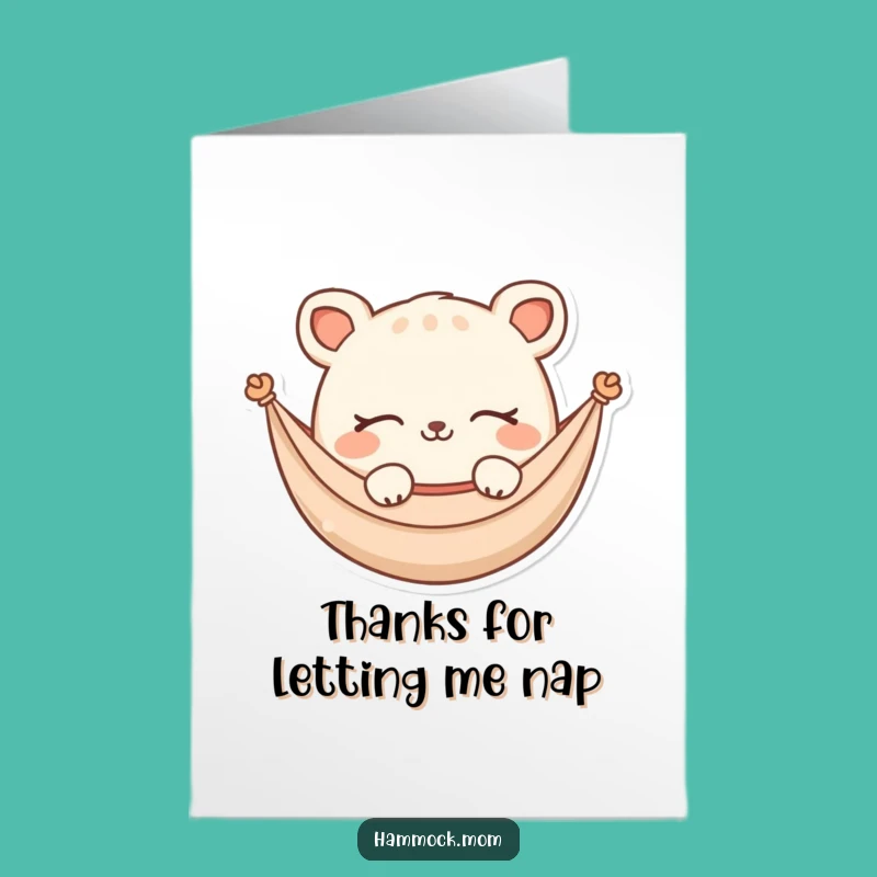 Funny Free Printable Thank You Card: Hammock Animal Grateful Dream