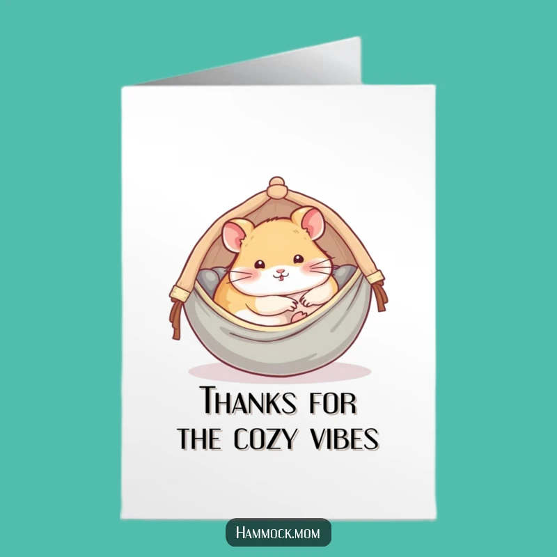 Free Printable Thank You Card: Cozy Hamster Thanks - Downloadable