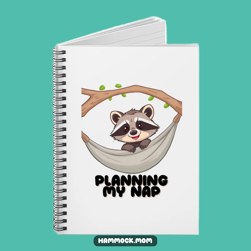 Funny Raccoon Journal: Playful Hammock Grin Notebook, Creative Funny Gift