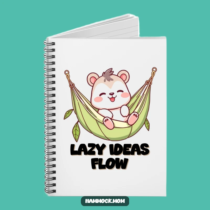 Funny Waving Hammock Notebook - Jot Down Lazy Ideas Gift!