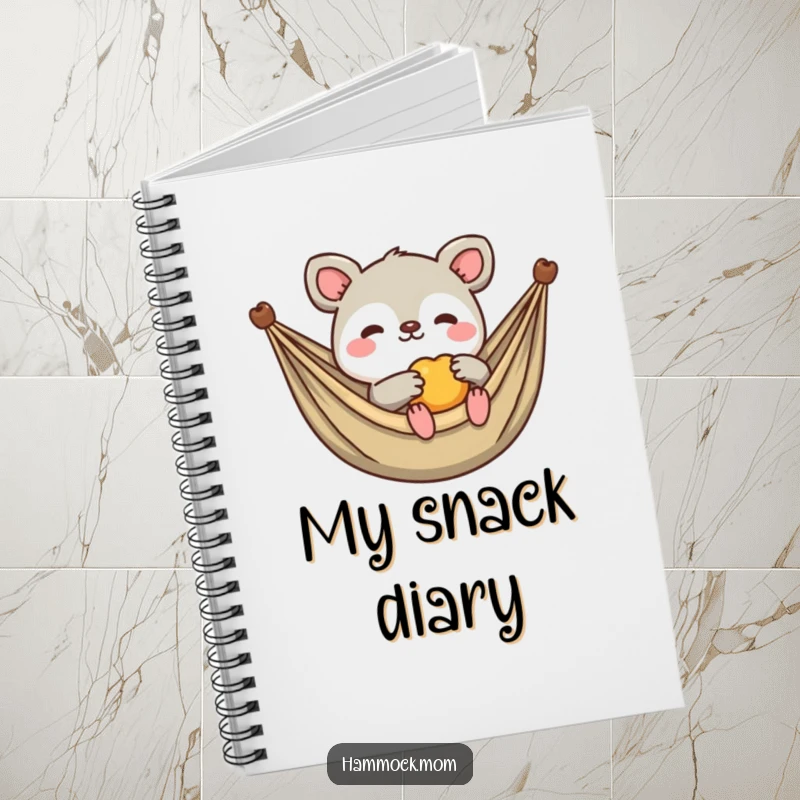 Funny Kawaii Animal Notebook: Cover features a creature offering fruit while lounging, inspiring delicious thoughts and gentle humor.
