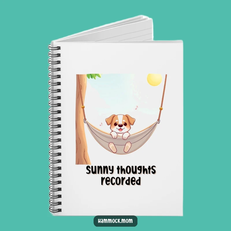 Funny Sunny Hammock Dog Notebook - Jot Down Ideas on Sunny Days