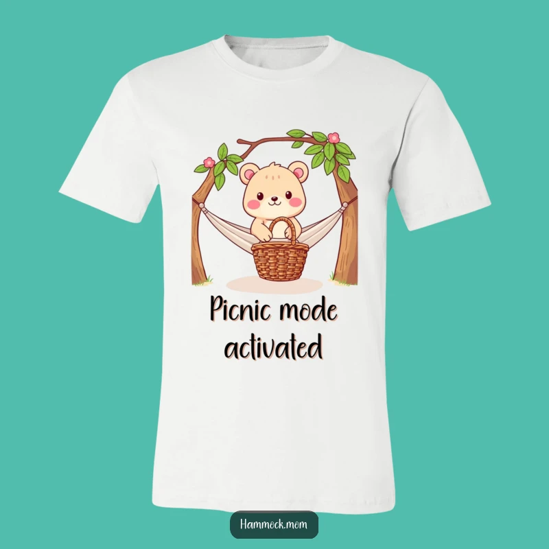 Funny Chill T-Shirt: Animal Hammock Picnic Scene, Relaxed Gift