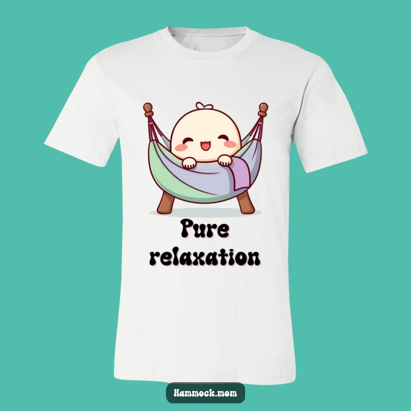 Funny Kawaii Hammock Happy Sigh T-Shirt - Relaxed Character Design Gift