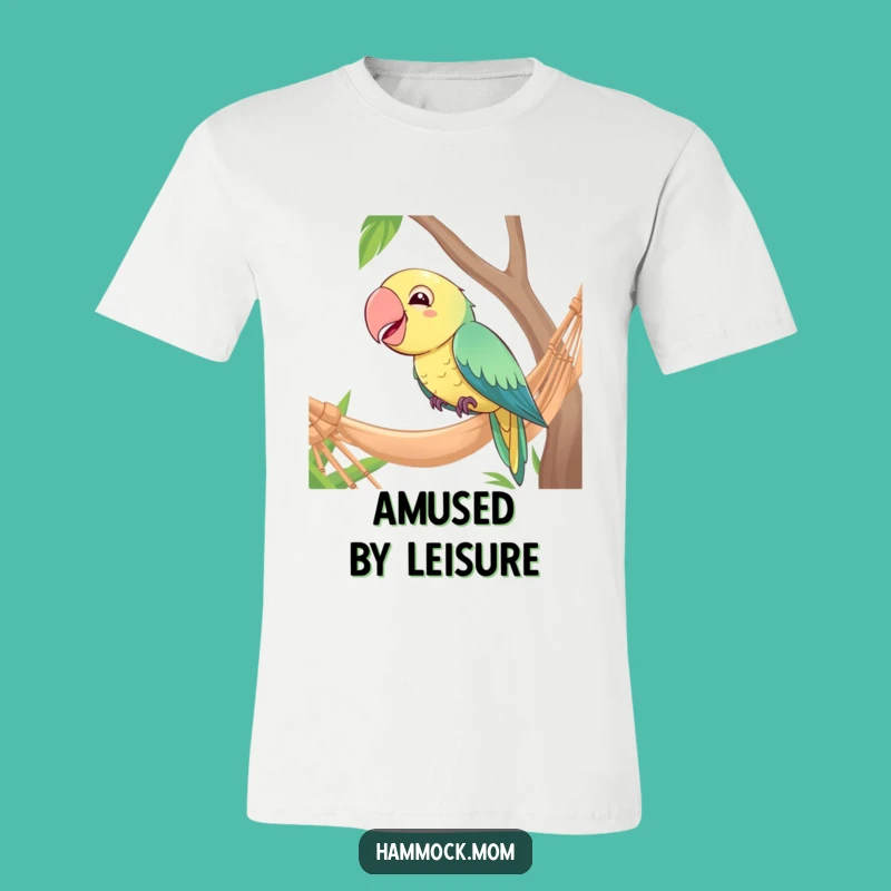 Funny Parrot Hammock T-Shirt: Wear Your Amusement with Pride