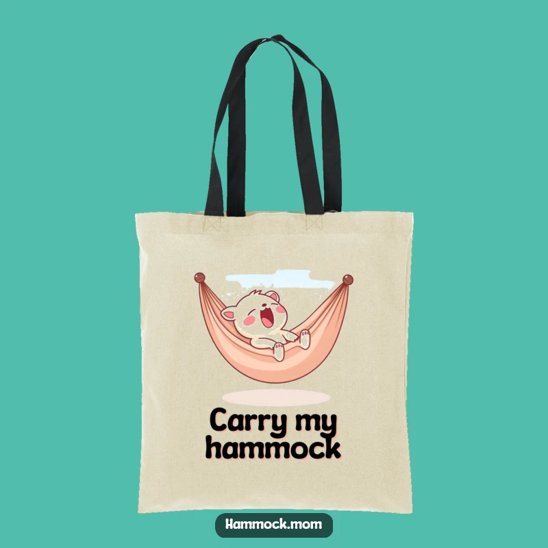 Funny Yawning Hammock Tote Bag - Relaxed Carry-All Gift!