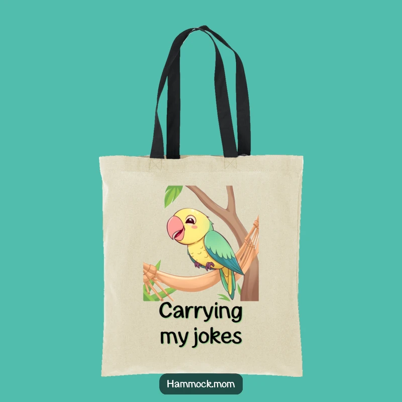 Funny Parrot Hammock Tote Bag: Carry Your Humor Everywhere