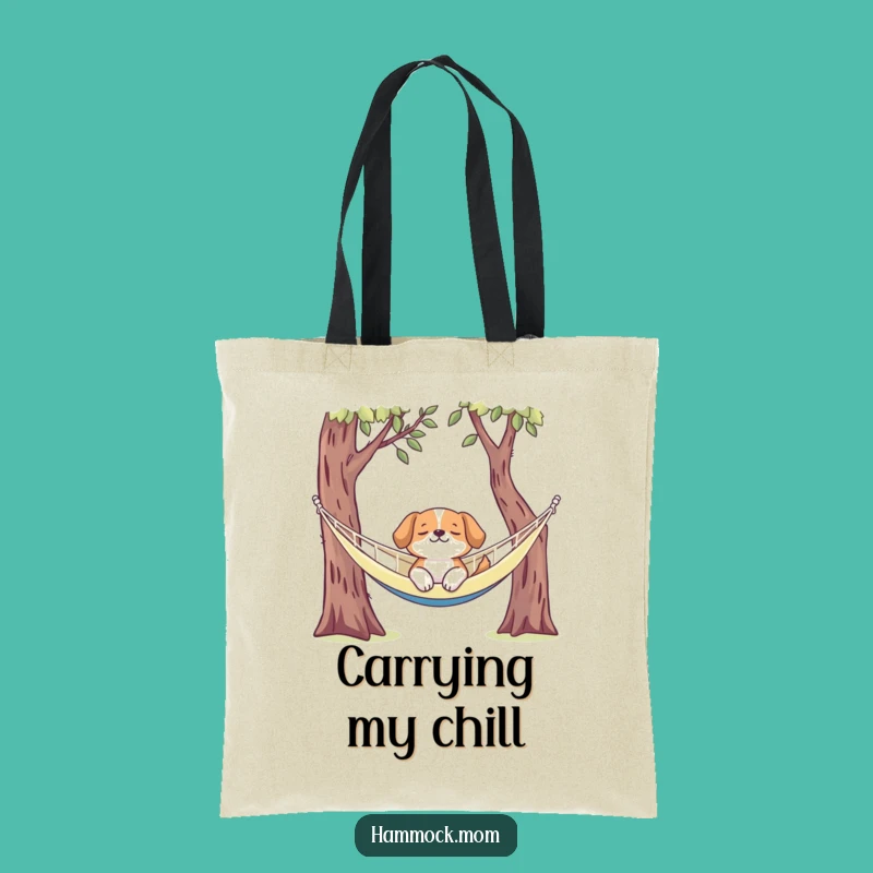 Funny Dog Hammock Tote Bag - Carry Your Essentials with Comfy Humor