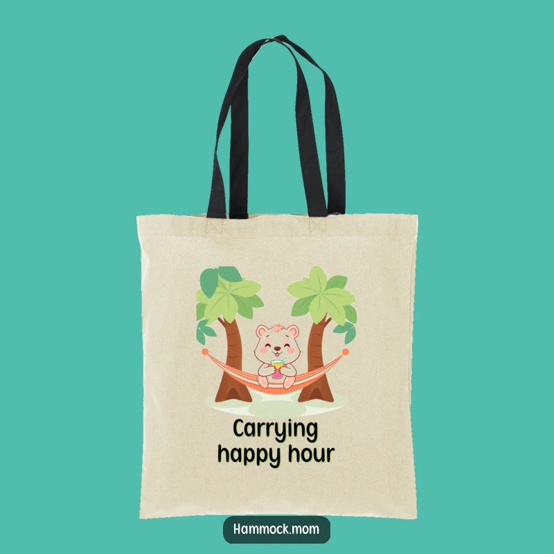 Funny Hammock Drinker Animal Tote Bag: Carry Your Chill Funny Gift