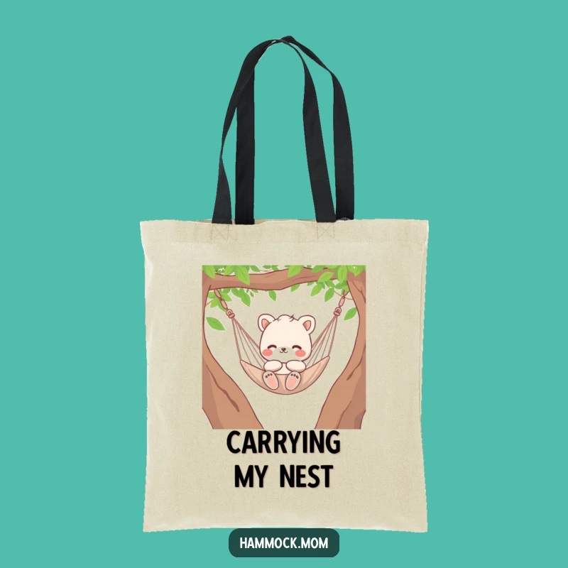 Funny Hammock Mom Animal Tote Bag - Relaxed Character Accessory Gift