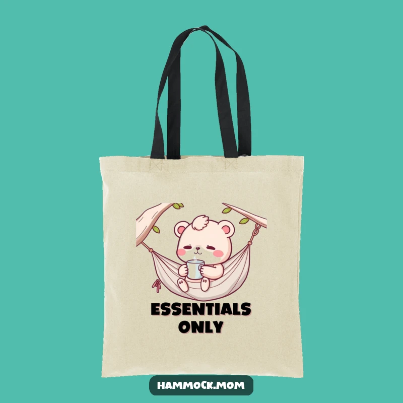 Funny Kawaii Hammock Animal Sip Tote Bag: Hilarious Accessory for Cozy Escapes
