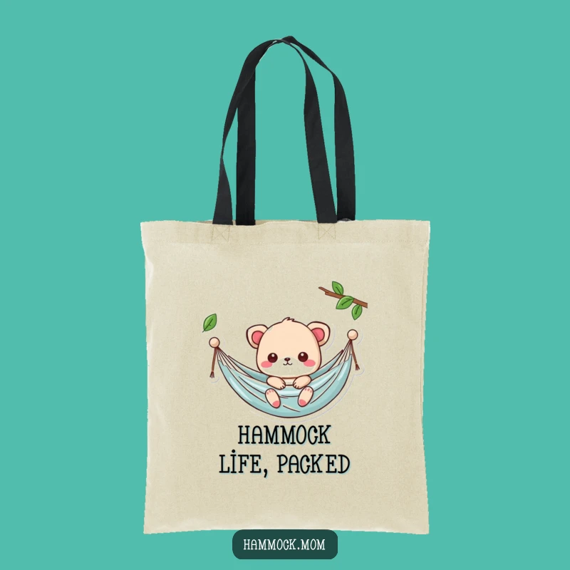 Funny Kawaii Hammock Tote Bag: Animal Chill Style - Cute Everyday Gift