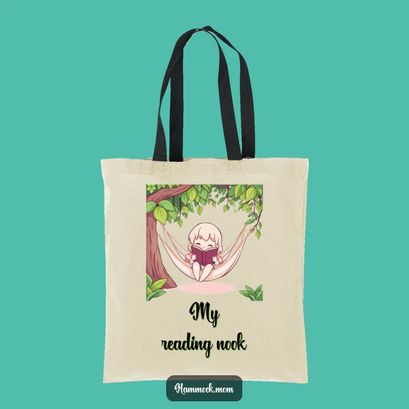 Funny Bookworm Hammock Reader Tote Bag: Carry Your Literary Adventures